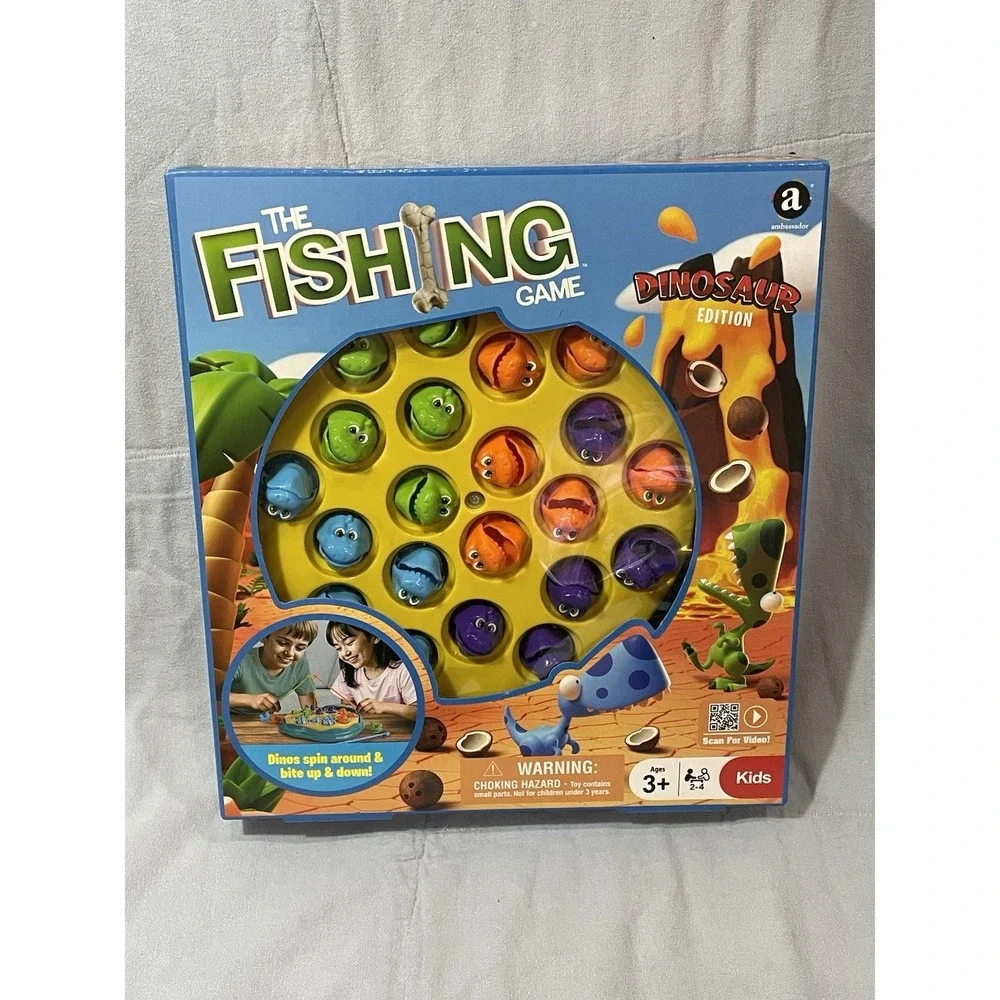 NEW Ambassador Games - Fishing Game – Dinosaur Edition – Animated Catching Game